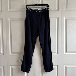 Lacoste Men's Classic Fit Straight Leg‎ Pajama Pants Dark Blue L Lounge Slouchy